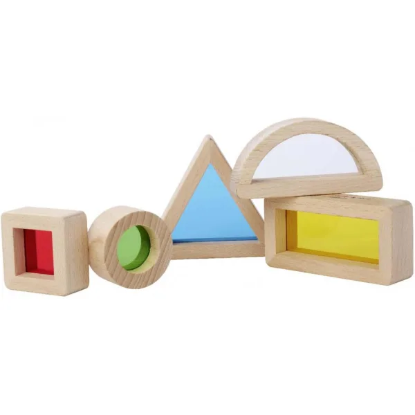 Eichhorn: Holz Montessori Formen mit bunten Fenstern – Bauset zur Sinnesentwicklung – Simba Toys Bild 2