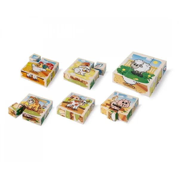 Eichhorn: Holz-Würfelpuzzle – Haustier-Puzzle für die Kleinen - Simba Toys Bild 2