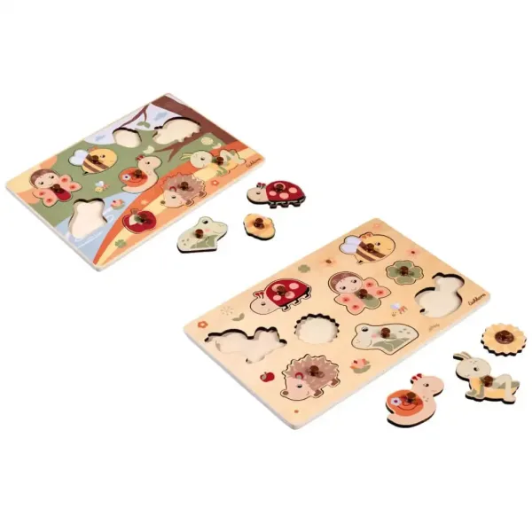 Eichhorn: Holztiere-Puzzle mit Griff in verschiedenen Varianten 1 Stück - Simba Toys Bild 2