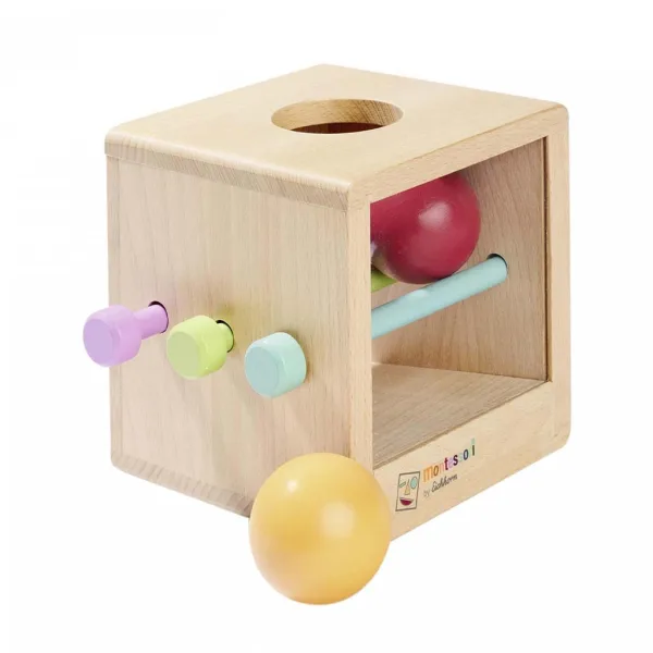 Eichhorn: Montessori Holz-Ball-Einwurf-Box – Lernspielzeug für die Kleinsten - Simba Toys Bild 2