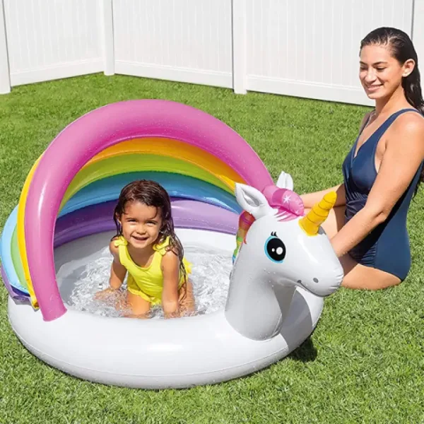 Einhorn-Babypool 127x102x69cm - Intex Bild 2