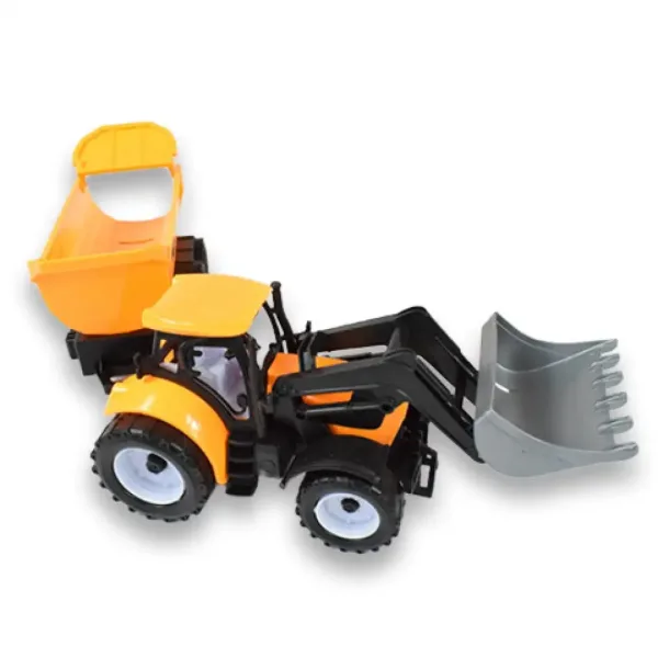 Engineering Truck: Baggertraktor Arbeitsmaschine mit Anhänger 45cm Bild 2