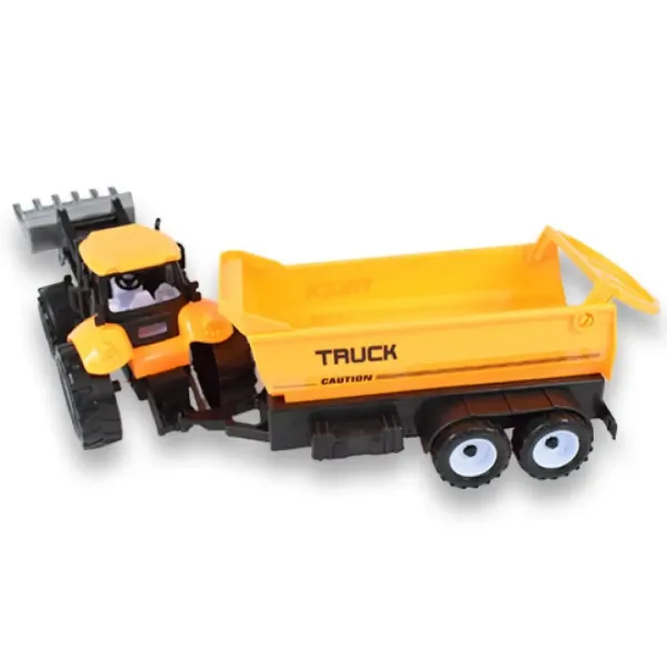 Engineering Truck: Baggertraktor Arbeitsmaschine mit Anhänger 45cm Bild 3