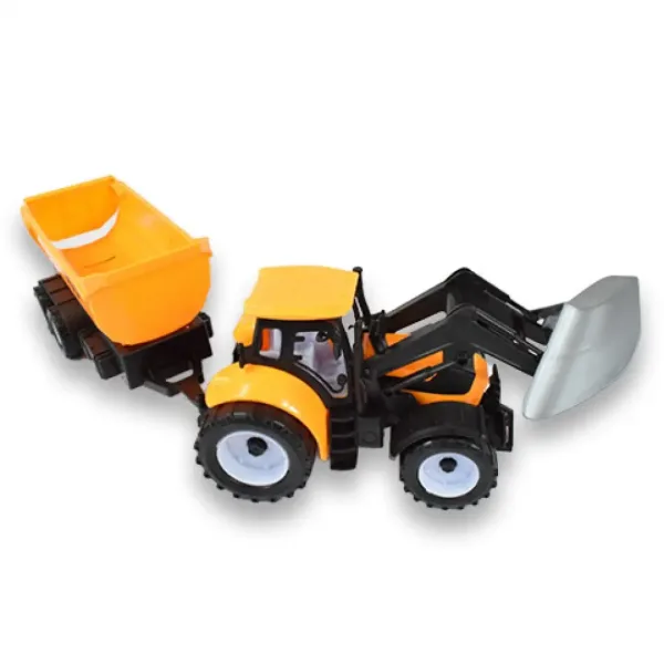 Engineering Truck: Baggertraktor Arbeitsmaschine mit Anhänger 45cm Bild 4