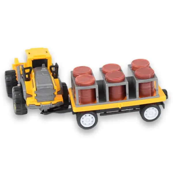 Engineering Truck: Traktor mit Ölfässern und Anhänger 24cm Bild 2