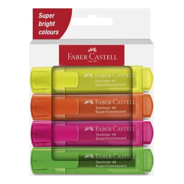 Faber-Castell: 1546 Neon fluoreszierend 4er-Set Textmarker Bild 1