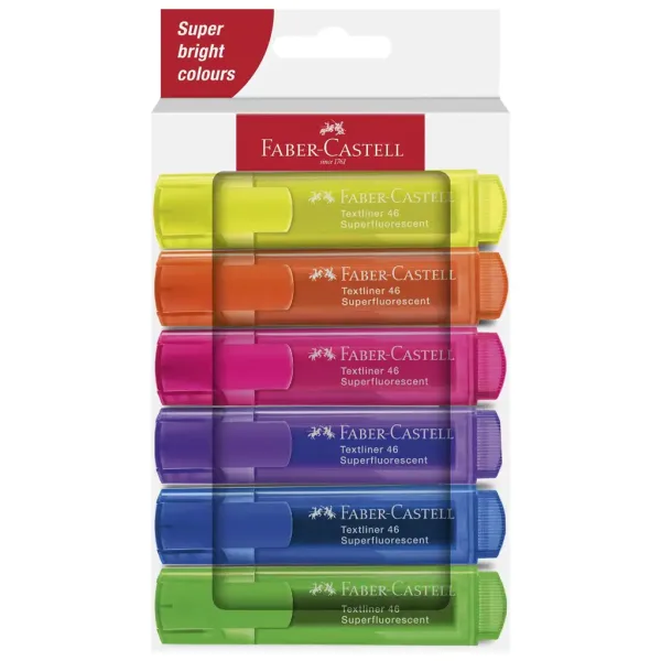 Faber-Castell: 1546 Neon fluoreszierend 6er-Set Textmarker Bild 1