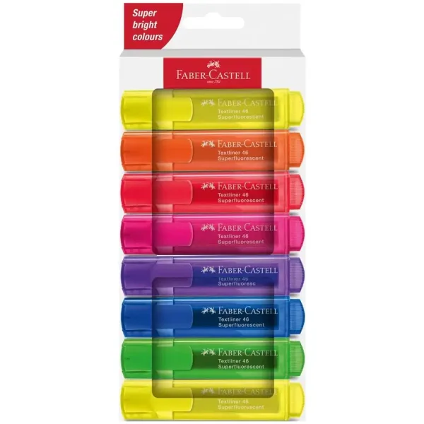 Faber-Castell: 1546 Neon fluoreszierend 8er-Set Textmarker Bild 1