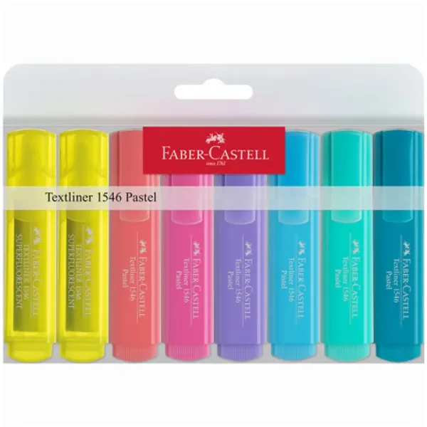 Faber-Castell: 8er-Set Textmarker in Pastellfarben Bild 1