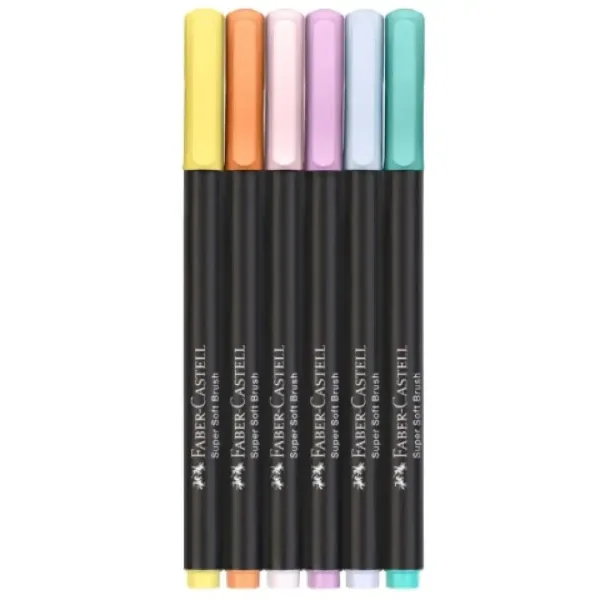 Faber-Castell: Black Edition Pastellfarben 6er-Set farbige Filzstifte Bild 2