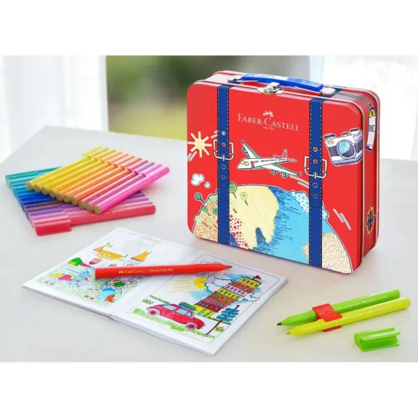 Faber Castell: Connector Filzstift-Set, 40 Stück im kleinen Koffer Bild 2