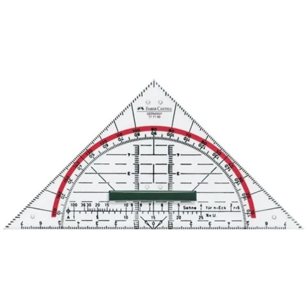Faber-Castell: Dreieckiger Geodreieck mit Winkelmesser Bild 2