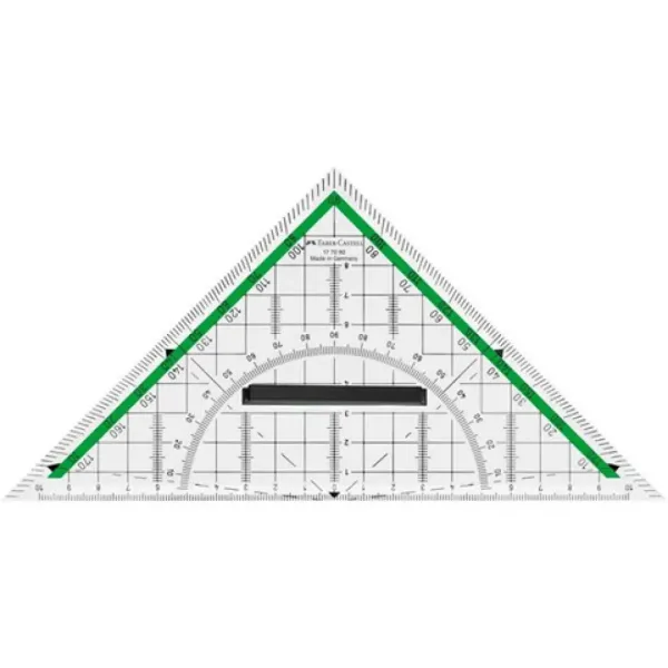 Faber-Castell: Dreieckiges Geodreieck mit abnehmbarem Griff, 20 cm Bild 2