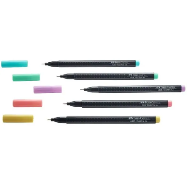 Faber-Castell: Grip 0,4mm Pastell Fineliner Set 5 Stück Bild 2