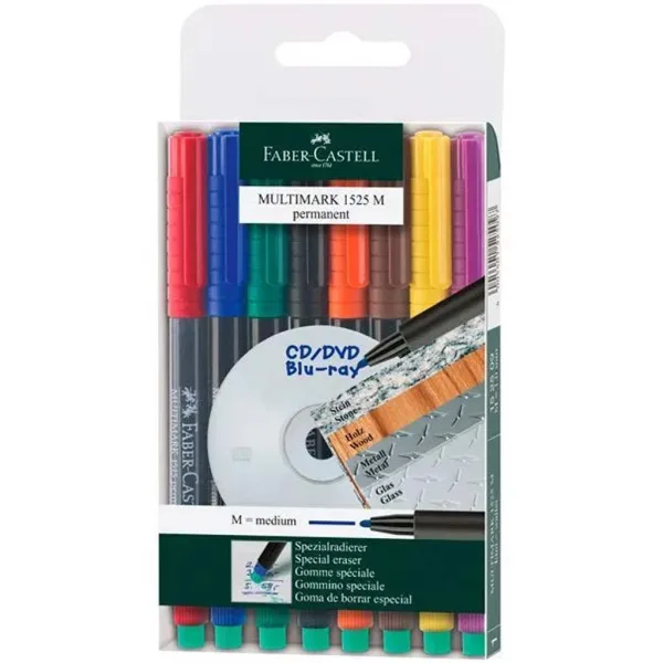 Faber-Castell: Multimark M Alkoholmarker-Set, 8 Farben Bild 1