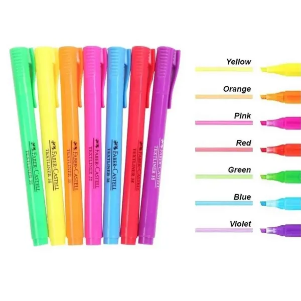 Faber-Castell: Textliner 38 Textmarker-Set mit fluoreszierenden Farben, 8er-Pack Bild 2