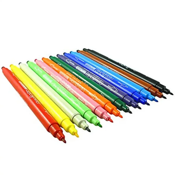 Farbiger Filzstift-Set mit zwei verschiedenen Spitzen, 12 Stück - Carioca Bild 2