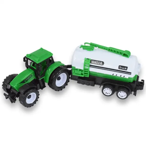 Farm Truck: Grüner zweiteiliger Traktor-Set mit Anhänger Bild 3