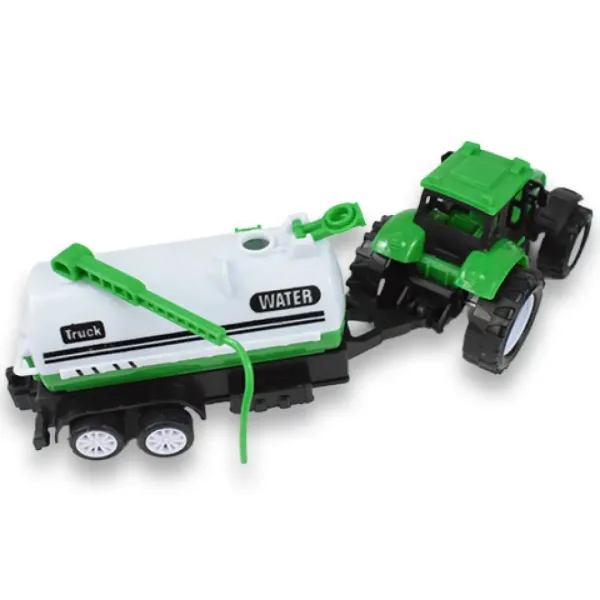 Farm Truck: Grüner zweiteiliger Traktor-Set mit Anhänger Bild 6