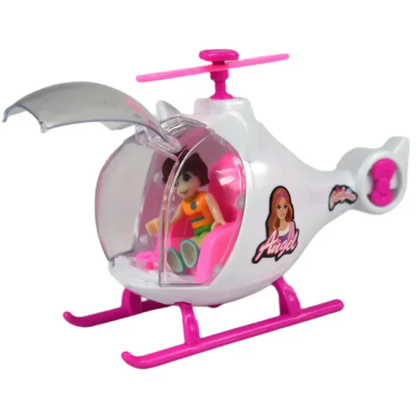 Fashion Sport Car: Rosa Sportwagen-Set mit Licht und Sound, mit Hubschrauber Bild 11