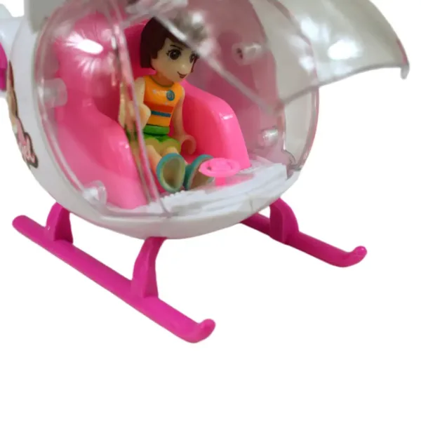 Fashion Sport Car: Rosa Sportwagen-Set mit Licht und Sound, mit Hubschrauber Bild 15