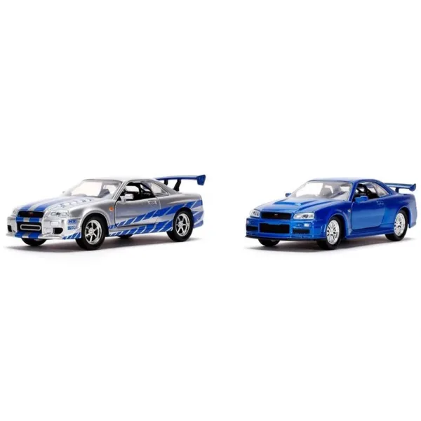 Fast & Furious: Doppelpack – Brian Nissan Skyline GT-R R34, 2-teiliges Auto-Modell-Set, Maßstab 1:32 – Jada Toys Bild 2