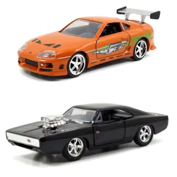 Fast & Furious: Twin Pack Dodge Charger R/T und Toyota Supra Metallfahrzeuge Doppelpack 1/32 - Simba Toys Bild 2