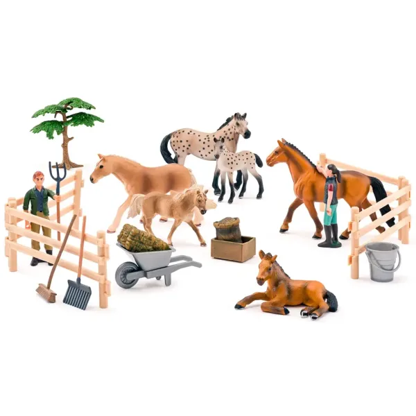 Faunica: 25-teiliges Spielset mit Pferden - Woodyland Bild 2