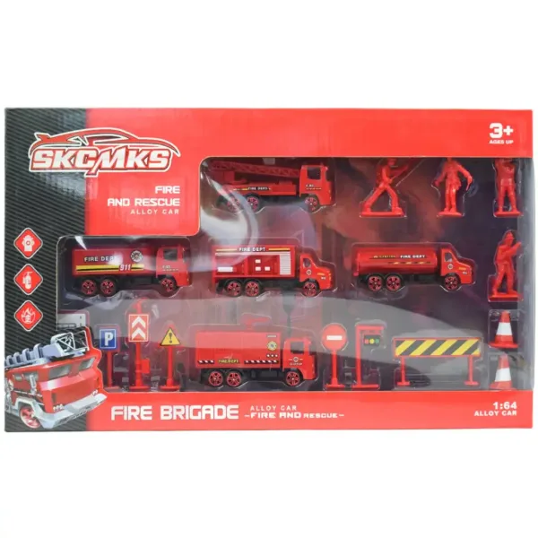 Fire Brigade: Feuerwehrfahrzeug-Set mit Zubehör Bild 4