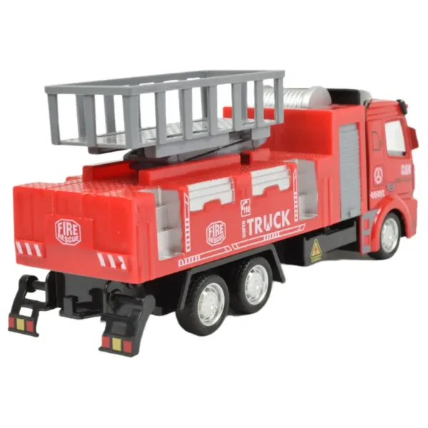 Feuerwehr: Schwungradbetriebenes Hubarbeitsbühnen-Feuerwehrfahrzeug 19cm Bild 2