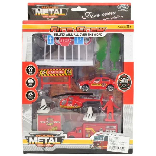 Fire Crew: Feuerwehr-Spielzeugauto-Set mit Zubehör Bild 4
