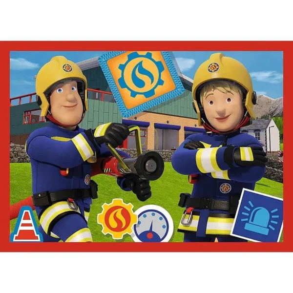 Feuerwehrmann Sam 4-in-1 Puzzle mit 12-15-20-24 Teilen – Trefl Bild 2