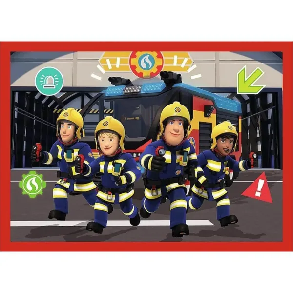 Feuerwehrmann Sam 4-in-1 Puzzle mit 12-15-20-24 Teilen – Trefl Bild 5