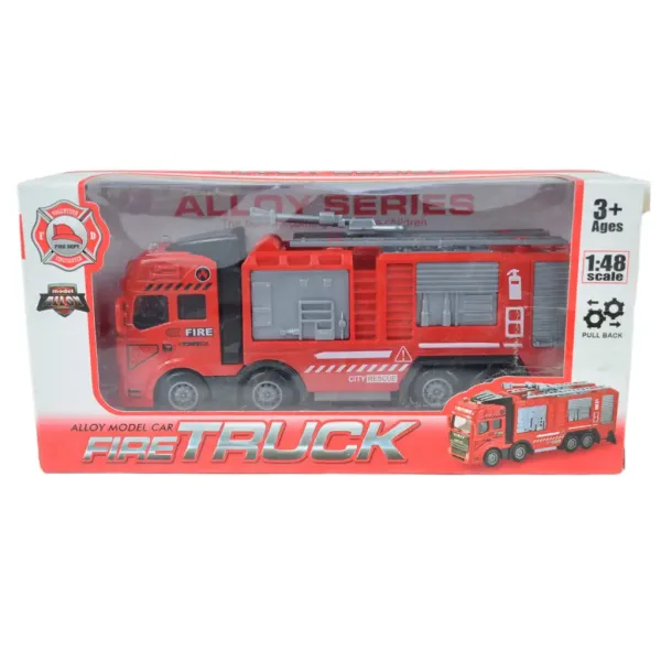 Feuerwehrwagen: Metall-Schwungrad-Feuerwehr-LKW 20cm Bild 6