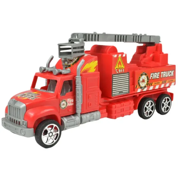 Feuerwehrwagen: Schwungrad-Feuerwehr-LKW in zwei Varianten 26cm Bild 2