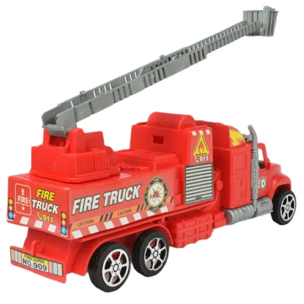 Feuerwehrwagen: Schwungrad-Feuerwehr-LKW in zwei Varianten 26cm Bild 5
