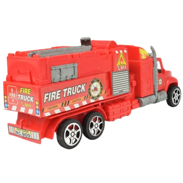 Feuerwehrwagen: Schwungrad-Feuerwehr-LKW in zwei Varianten 26cm Bild 9