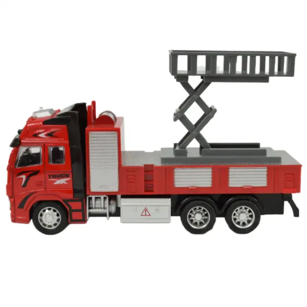 Feuerwehrwagen: Schwungrad-Hubarbeitsbühnen-Feuerwehrfahrzeug mit Licht und Ton 20cm Bild 2