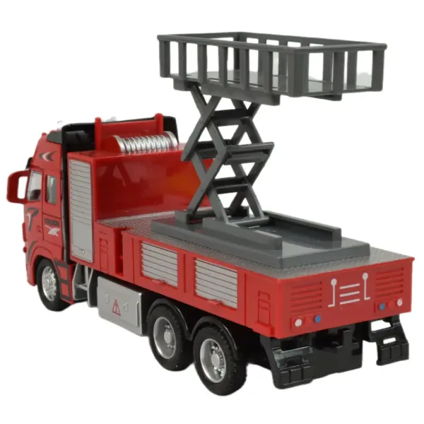 Feuerwehrwagen: Schwungrad-Hubarbeitsbühnen-Feuerwehrfahrzeug mit Licht und Ton 20cm Bild 3