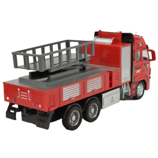 Feuerwehrwagen: Schwungrad-Hubarbeitsbühnen-Feuerwehrfahrzeug mit Licht und Ton 20cm Bild 4