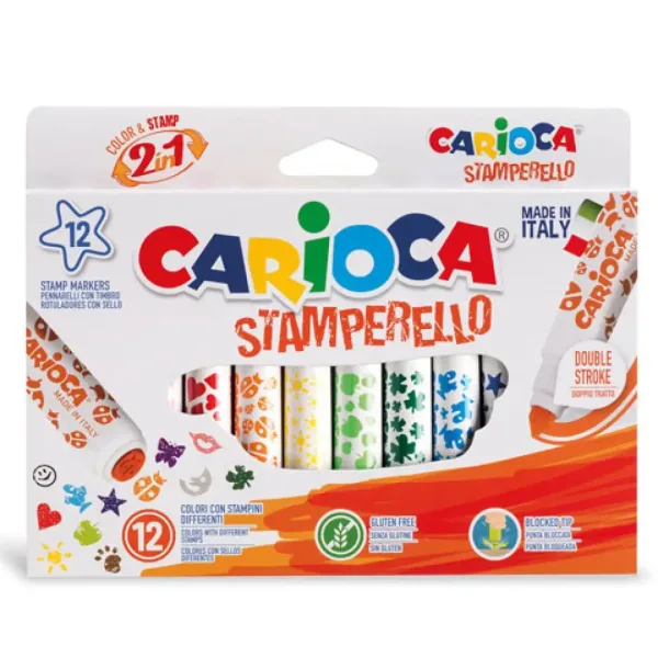 Stempel-Filzstift-Set 12 Stück - Carioca Bild 2