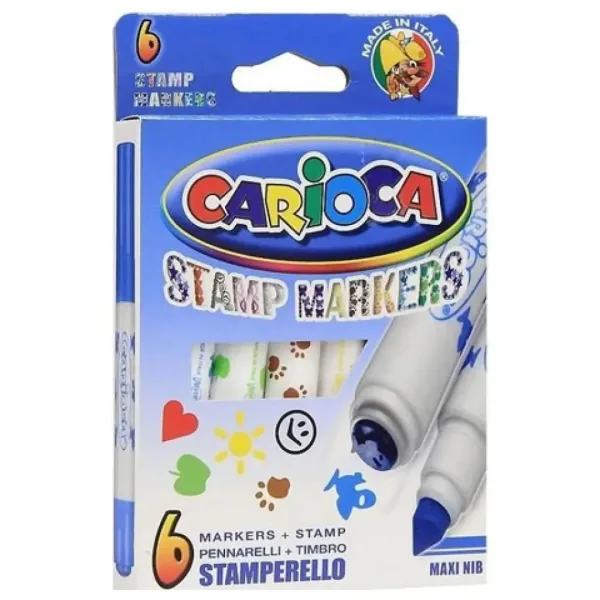 Stempel-Filzstift-Set 6 Stück - Carioca Bild 2