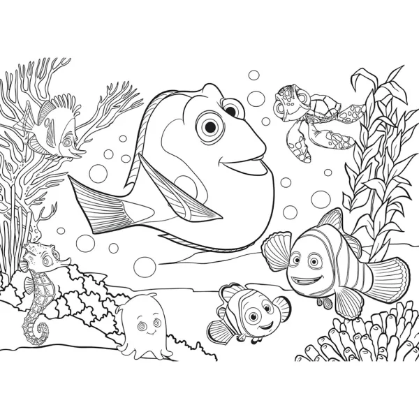 Findet Nemo 2-in-1 Eco Maxi Puzzle und Malset, 24 Teile, 70x50cm – Lisciani Bild 3