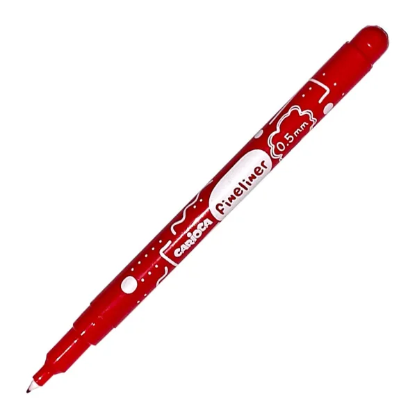 Fineliner (Nadelspitze), rot, 0,5 mm - Carioca Bild 2