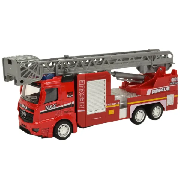 Fire Rescue: Feuerwehr-LKW mit Schwungrad, Licht und Sound, verschiedene Ausführungen, 19 cm, 1 Stück Bild 2