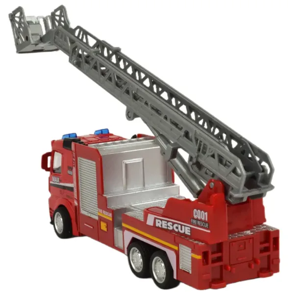 Fire Rescue: Feuerwehr-LKW mit Schwungrad, Licht und Sound, verschiedene Ausführungen, 19 cm, 1 Stück Bild 4