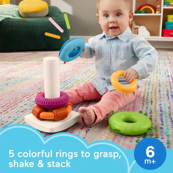 Fisher-Price: Sensory Rock-A-Stack™ Ringpyramide - Mattel Bild 2