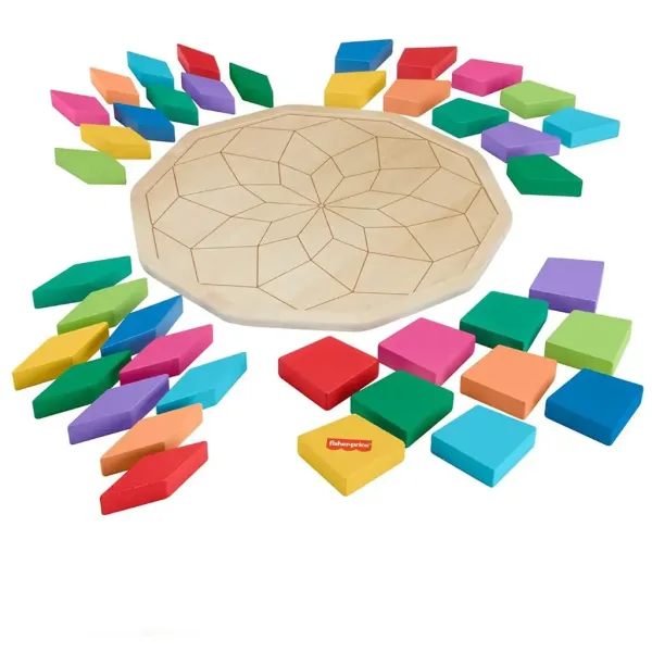 Fisher-Price: Wood Holz-Mandala-Farbpuzzle - Mattel Bild 2