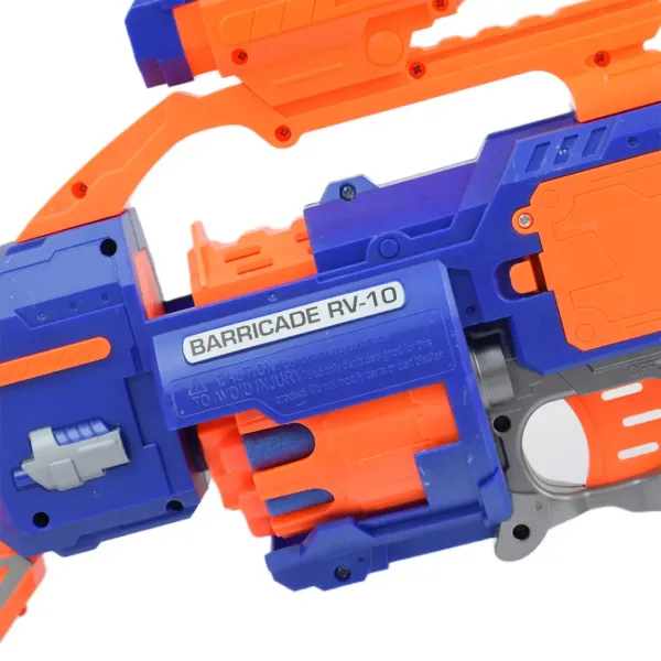 Flames Storm: Elektrischer riesiger Schaumstoffblaster mit Licht, Drehtrommel und Munition 73cm Bild 2
