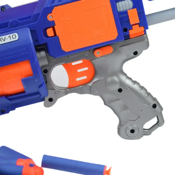 Flames Storm: Elektrischer riesiger Schaumstoffblaster mit Licht, Drehtrommel und Munition 73cm Bild 4